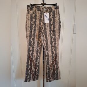 Blue B. USA Snakeskin Studded Stretch Denim Jeans